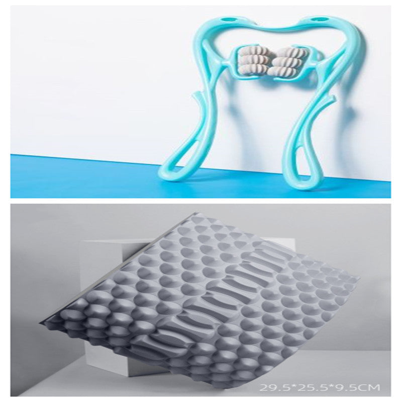 Multifunctional 6-Roller Neck Massager – Manual Massage Tool for Pain Relief, Shoulder & Back Relaxation